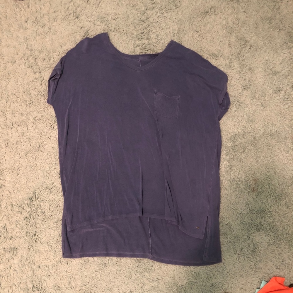 Plain blue soft tee